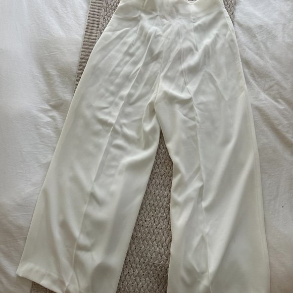 NWT ZARA WHITE TROUSER - Picture 5 of 6